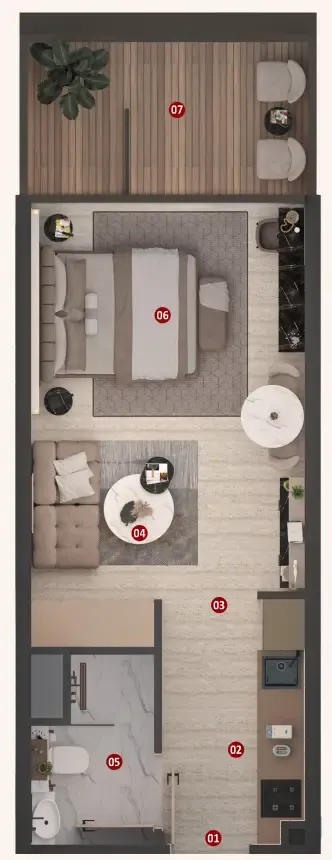 Izel by Zoya Studio floor plan, 346 – 494 sqft