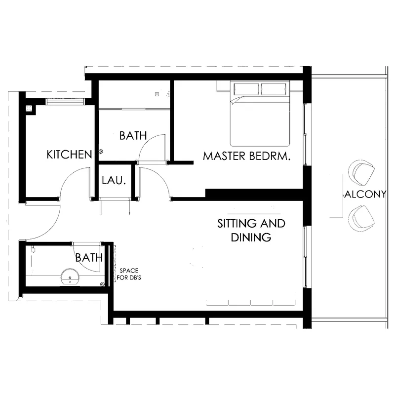 Living Legends Phase 5 1 bed floor plan, 814 sqft