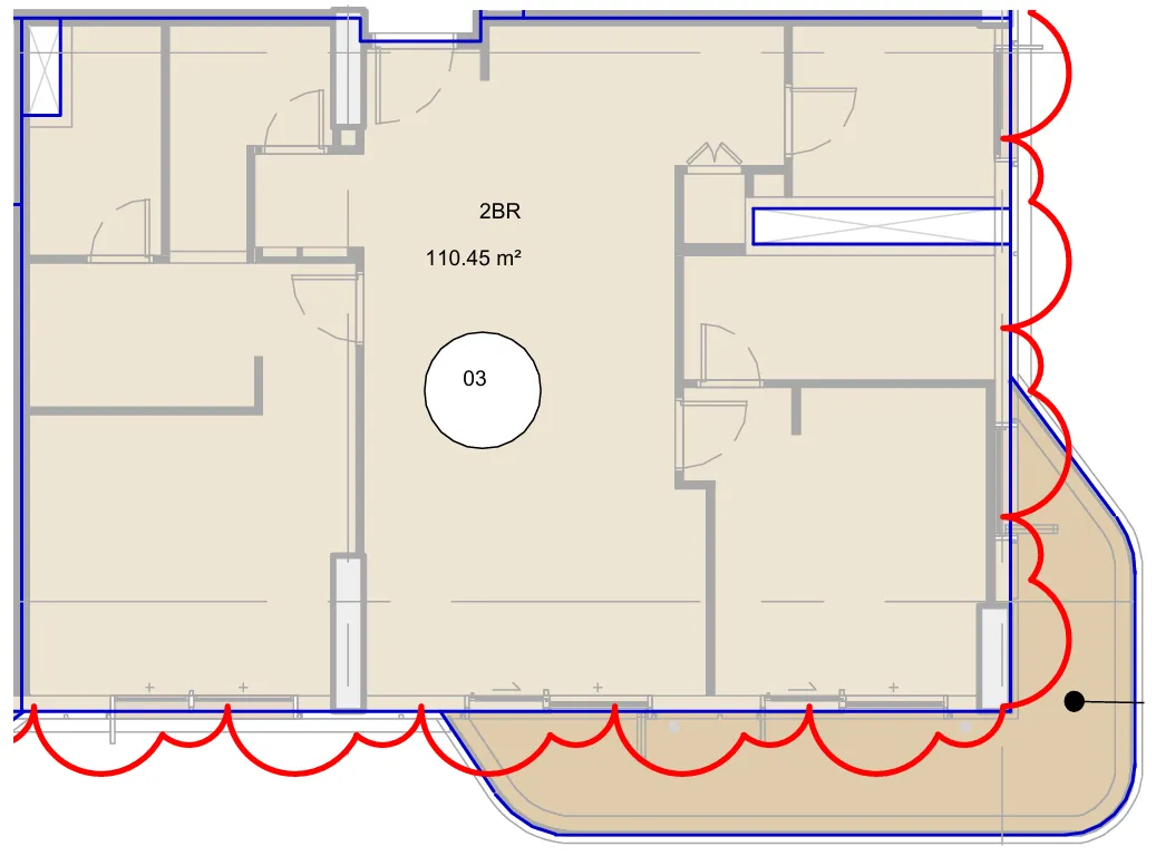 Takaya 2 bed floor plan, 1,367 sqft