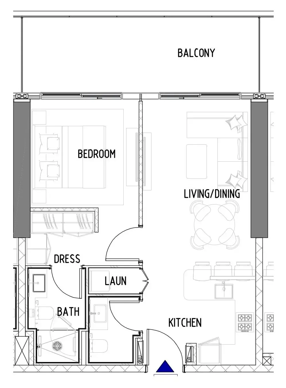 Chelsea Residences 1 bed floor plan, 773 – 777 sqft