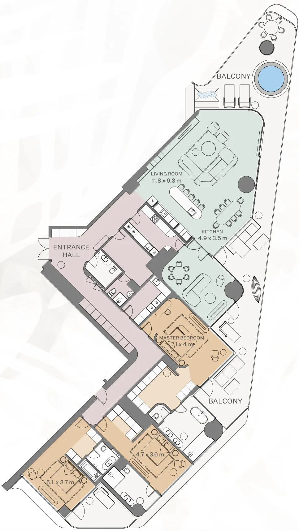 Eywa Tree of Life 3 bed floor plan, 5,297 sqft