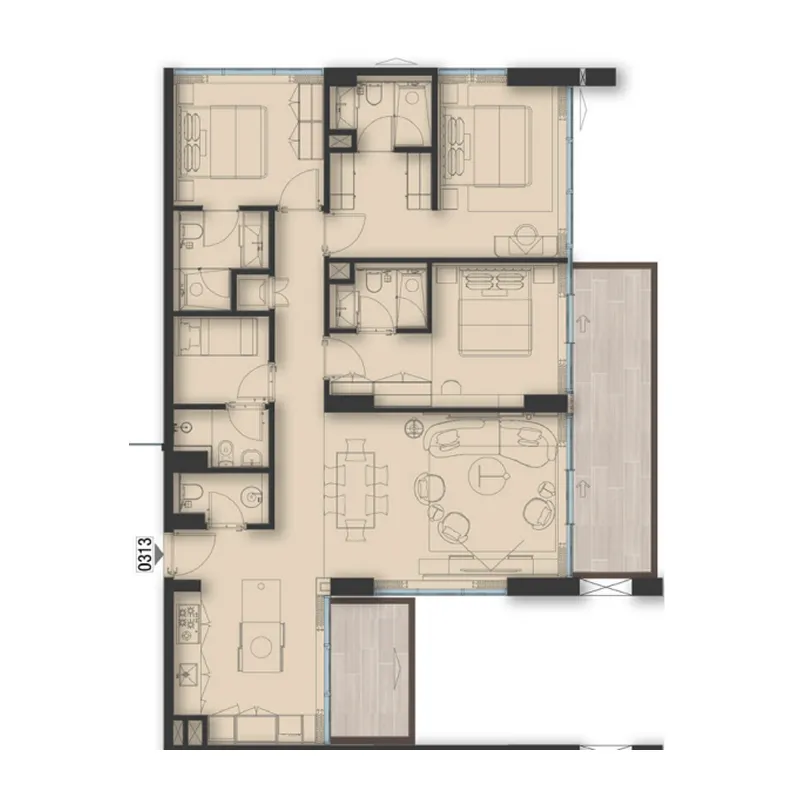 Sea Cliff by Imtiaz 3 bed floor plan, 1,637 sqft