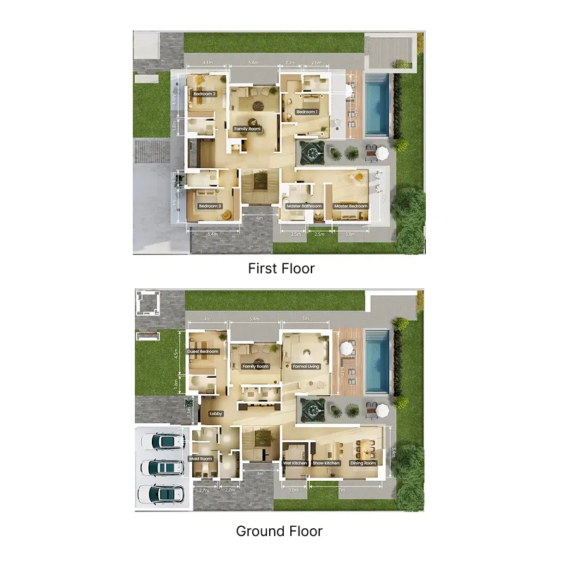 Athlon by Aldar 5 bed floor plan, 6,272 sqft