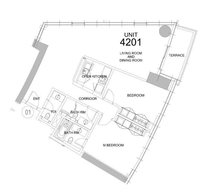 Damac Towers by Paramount 2 bed floor plan, 1,394 sqft