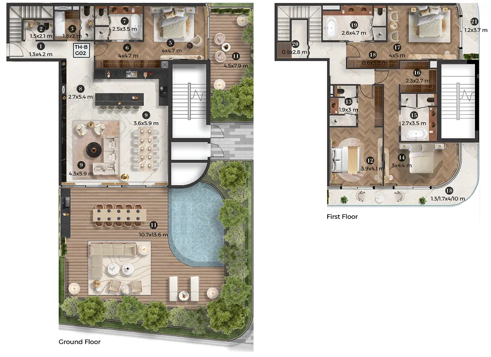 Stellar by Elie Saab 4 bed floor plan, 3,447 sqft