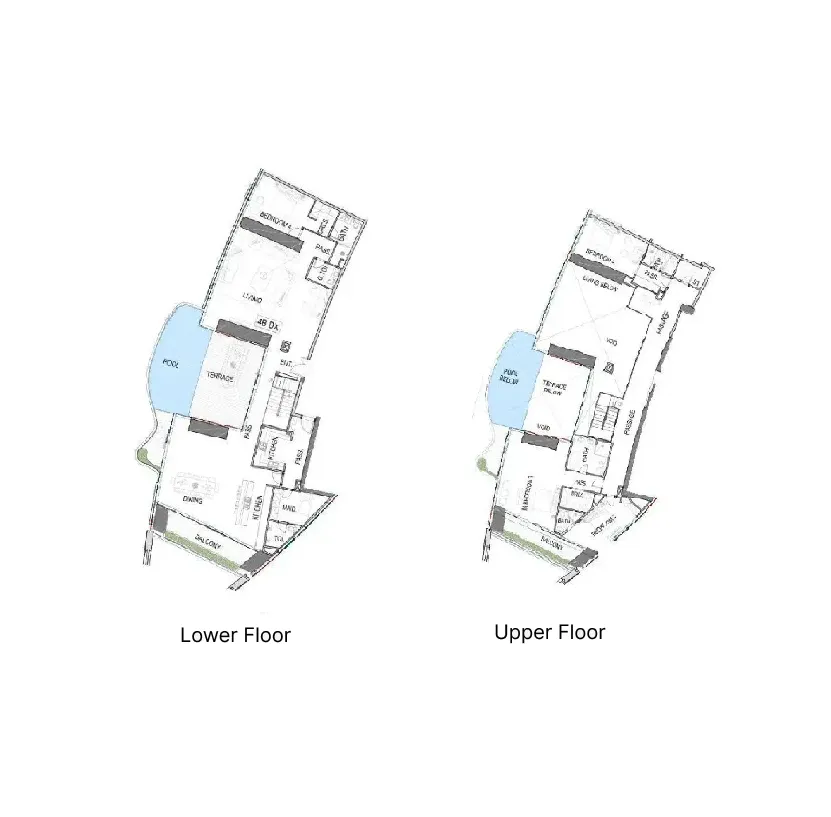Safa One de Grisogono 4 bed floor plan, 5,952 sqft