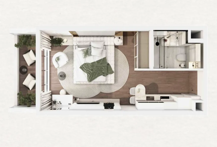 Barari Gate by ADE Studio floor plan, 408 – 572 sqft