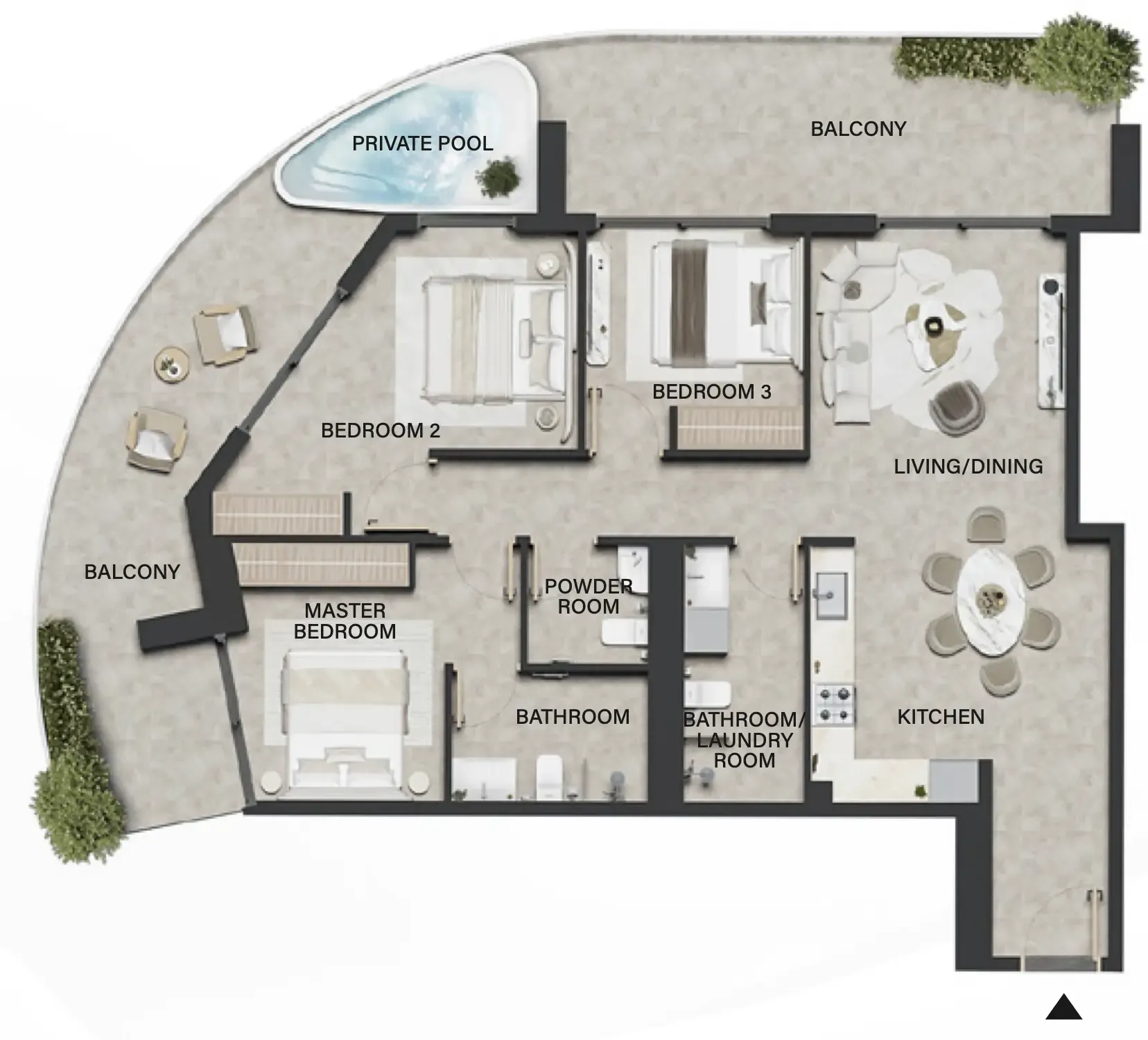Weybridge Gardens 4 3 bed floor plan, 1,560 sqft