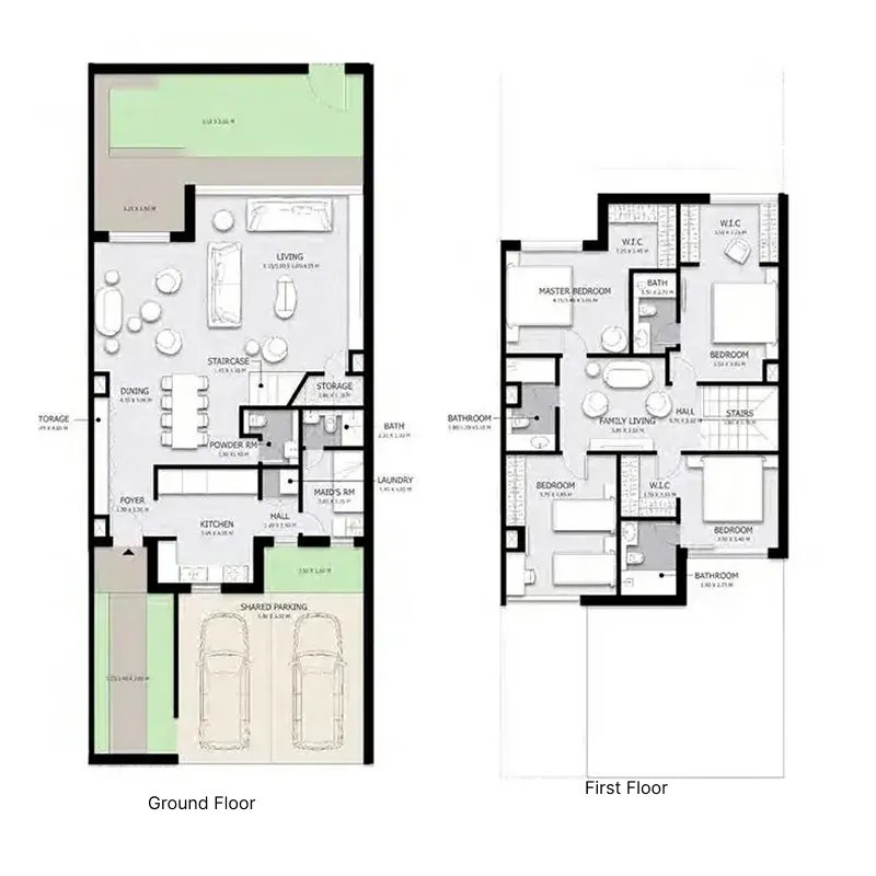 Hayyan 4 bed floor plan, 2,788 – 2,895 sqft