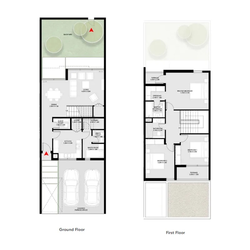 Masaar 2 Coral 3 bed floor plan, 2,155 sqft