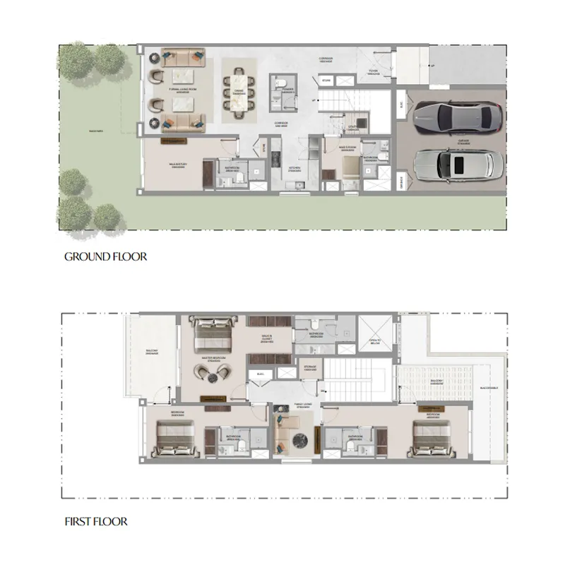 The Terraces at Sobha City 3 bed floor plan, 3,420 sqft