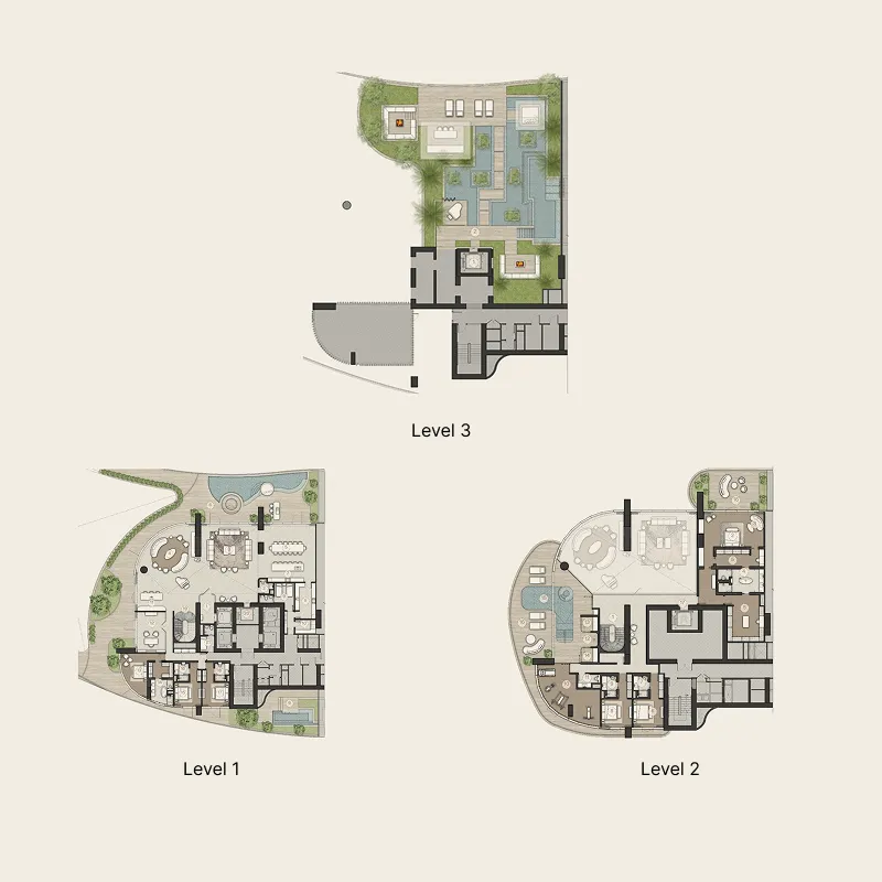 Amali Residences at Business Bay 6 bed floor plan, 20,965 sqft