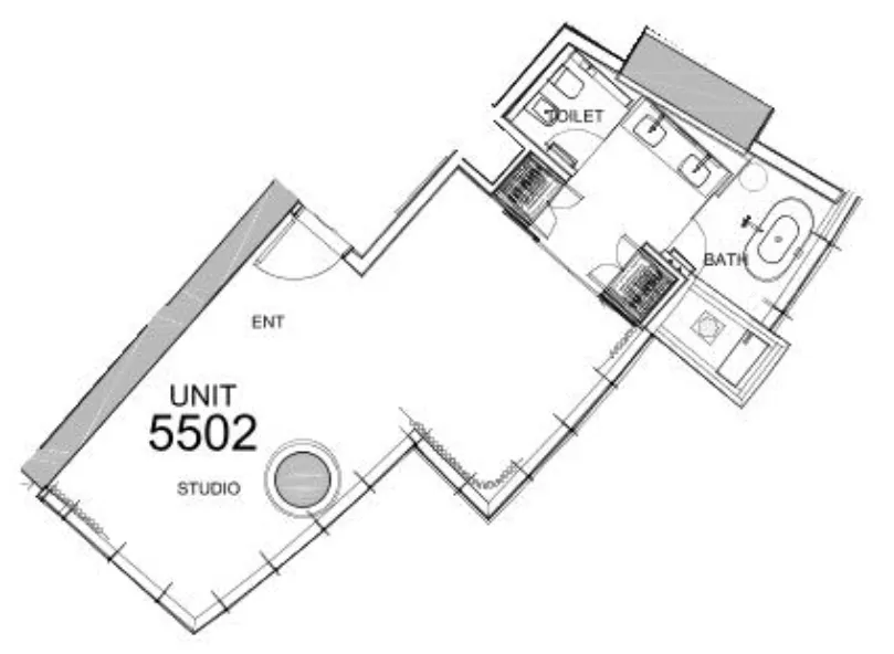 Damac Towers by Paramount Studio floor plan, 637 sqft