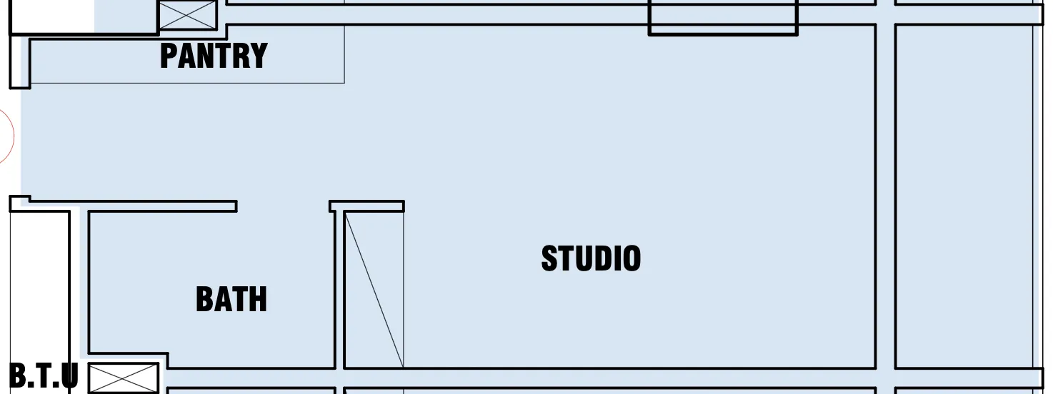 Celesto Tower Studio floor plan, 388 sqft