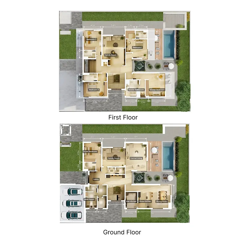Athlon by Aldar 5 bed floor plan, 6,272 sqft