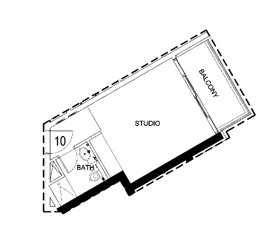 Damac Hills 2 - Hotel Edge by Rotana 1 bed floor plan, 481 sqft