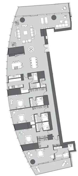 Six Senses Residence 4 bed floor plan, 5,209 sqft