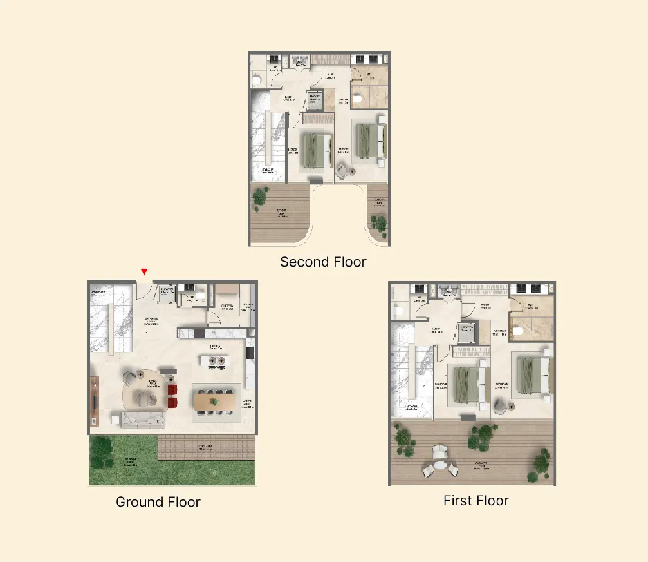 The Tides 4 bed floor plan, 3,560 sqft