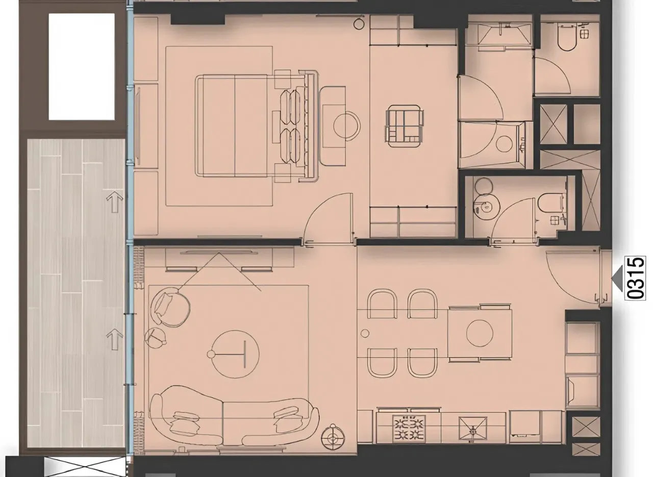 Sea Cliff by Imtiaz 3 bed floor plan, 1,637 sqft