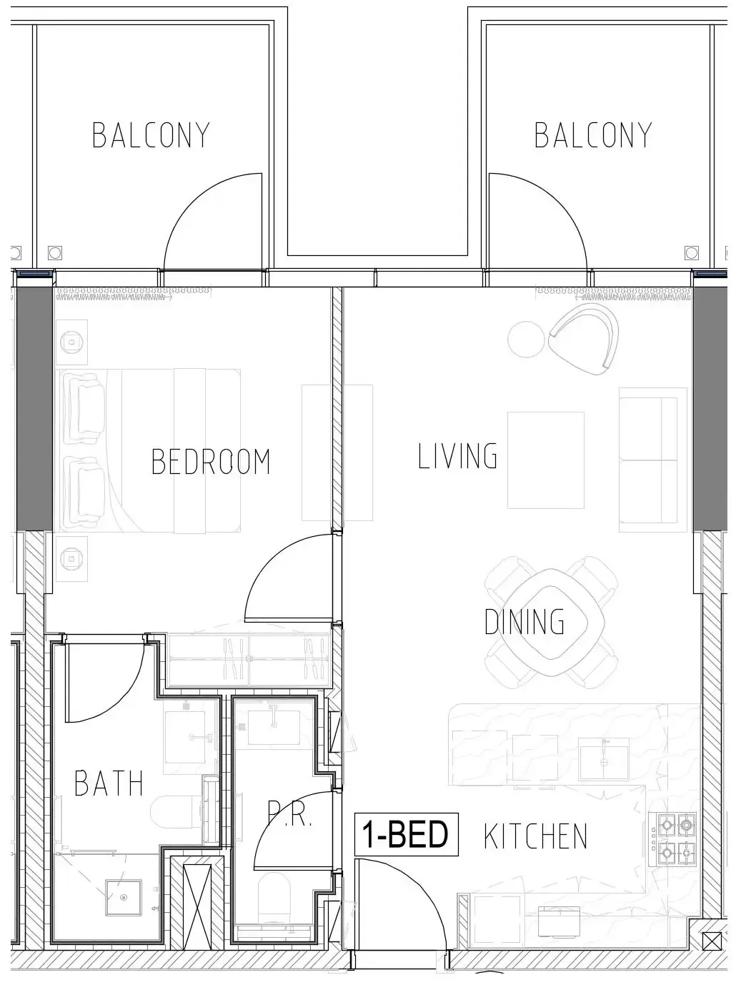 Damac Safa Gate 1 bed floor plan, 762 sqft