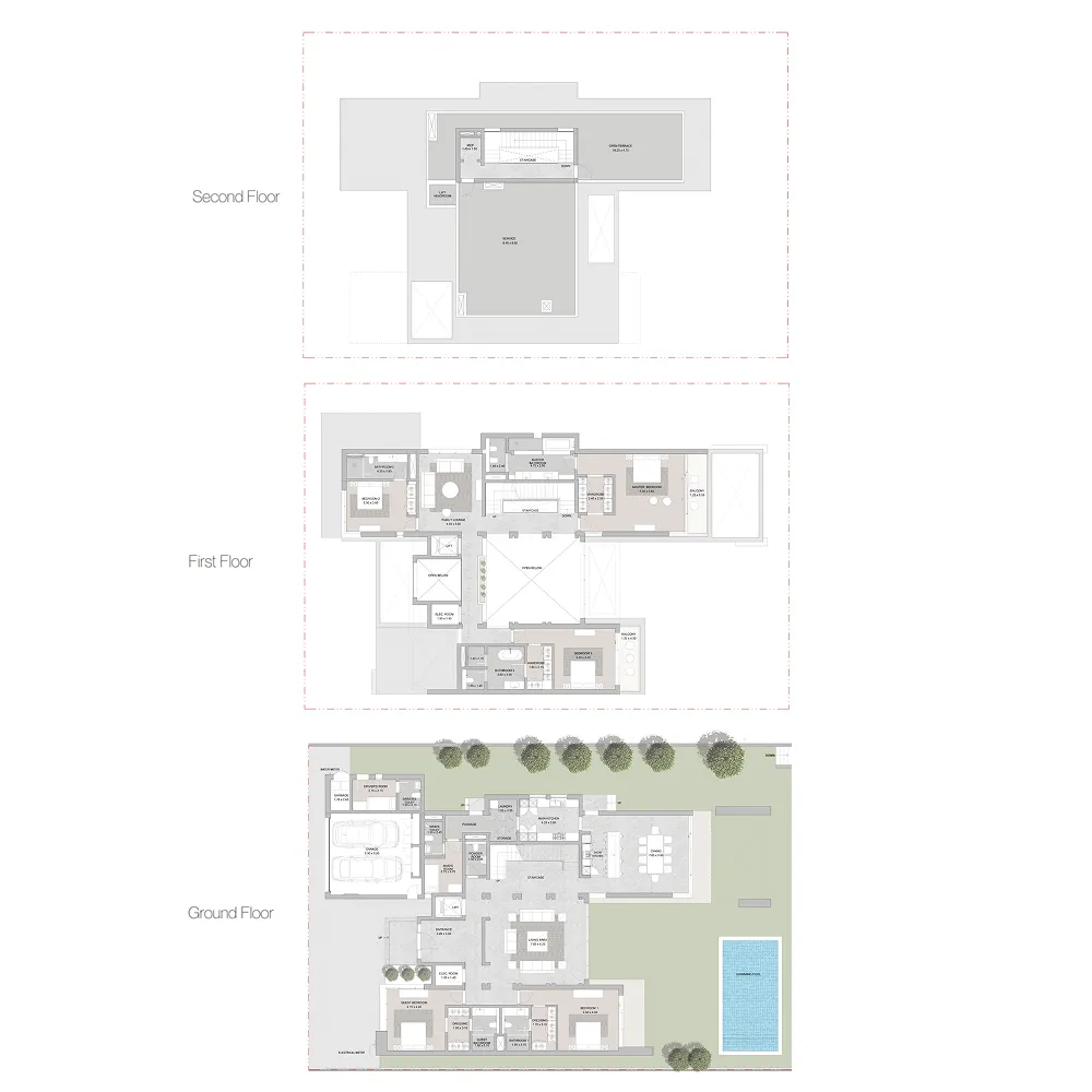 Sobha Siniya Island Villas Phases 1 and 2 5 bed floor plan, 7,226 sqft