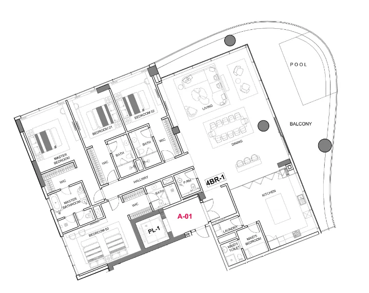 Cavalli Couture 4 bed floor plan, 7,063 sqft