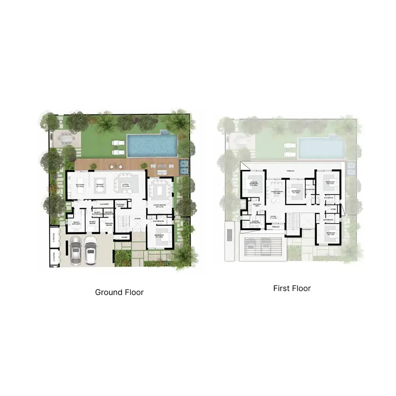 Kayan Villas 2 5 bed floor plan, 5,580 sqft