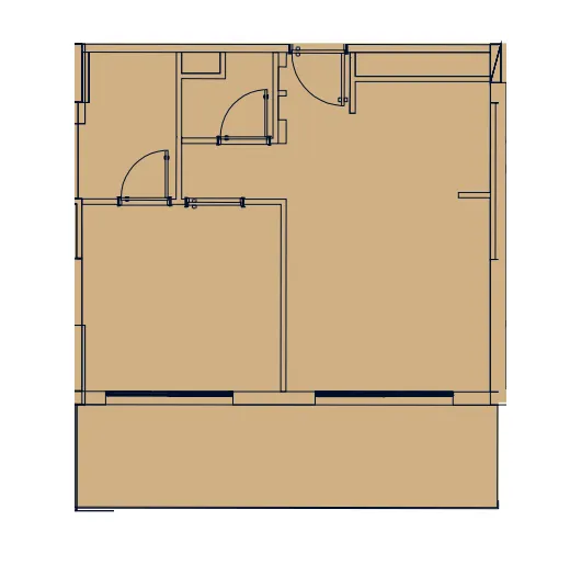 Azizi Venice 1 bed floor plan, 724 sqft