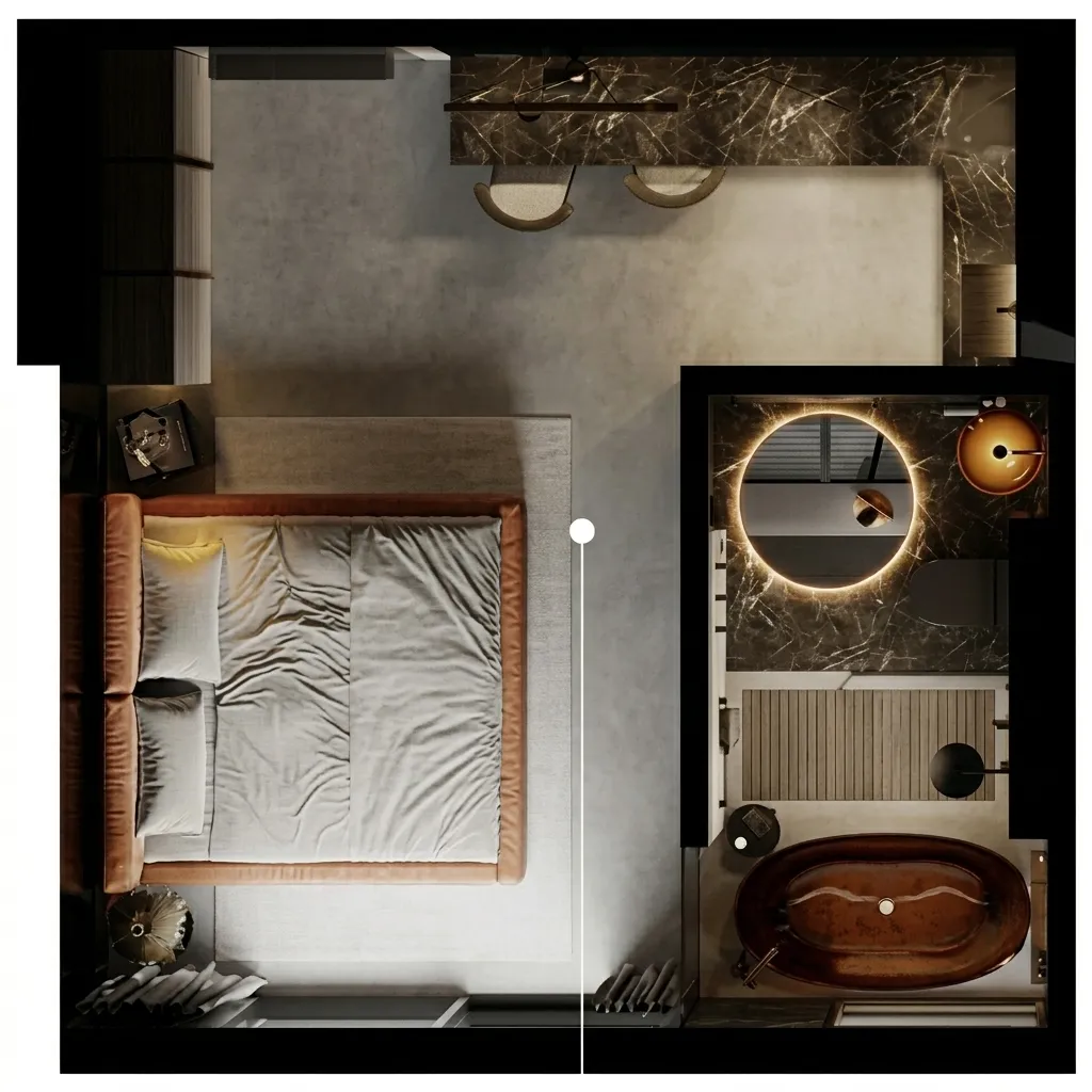 Predmet.Cemagi 1 bed floor plan, 355 sqft