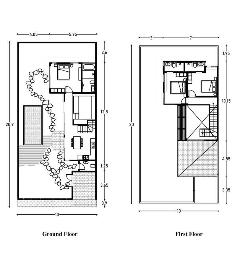 Vasana Residence 3 bed floor plan, 1,399 sqft