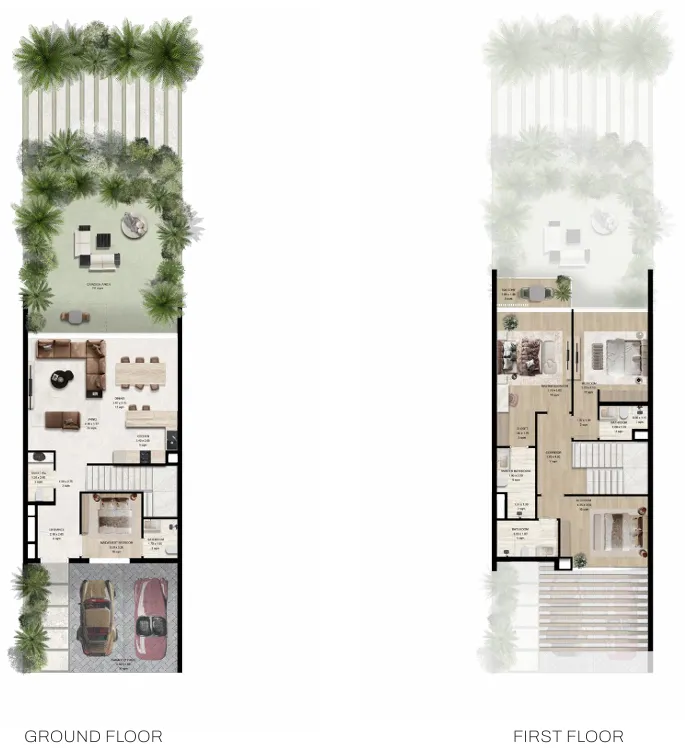 Manchester City Yas Residences by Ohana – Phase 1 3 bed floor plan, 2,153 – 2,476 sqft