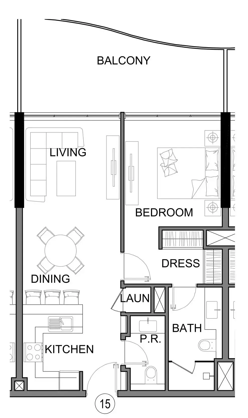 Damac Lagoons Views Phase 3 1 bed floor plan, 780 – 791 sqft