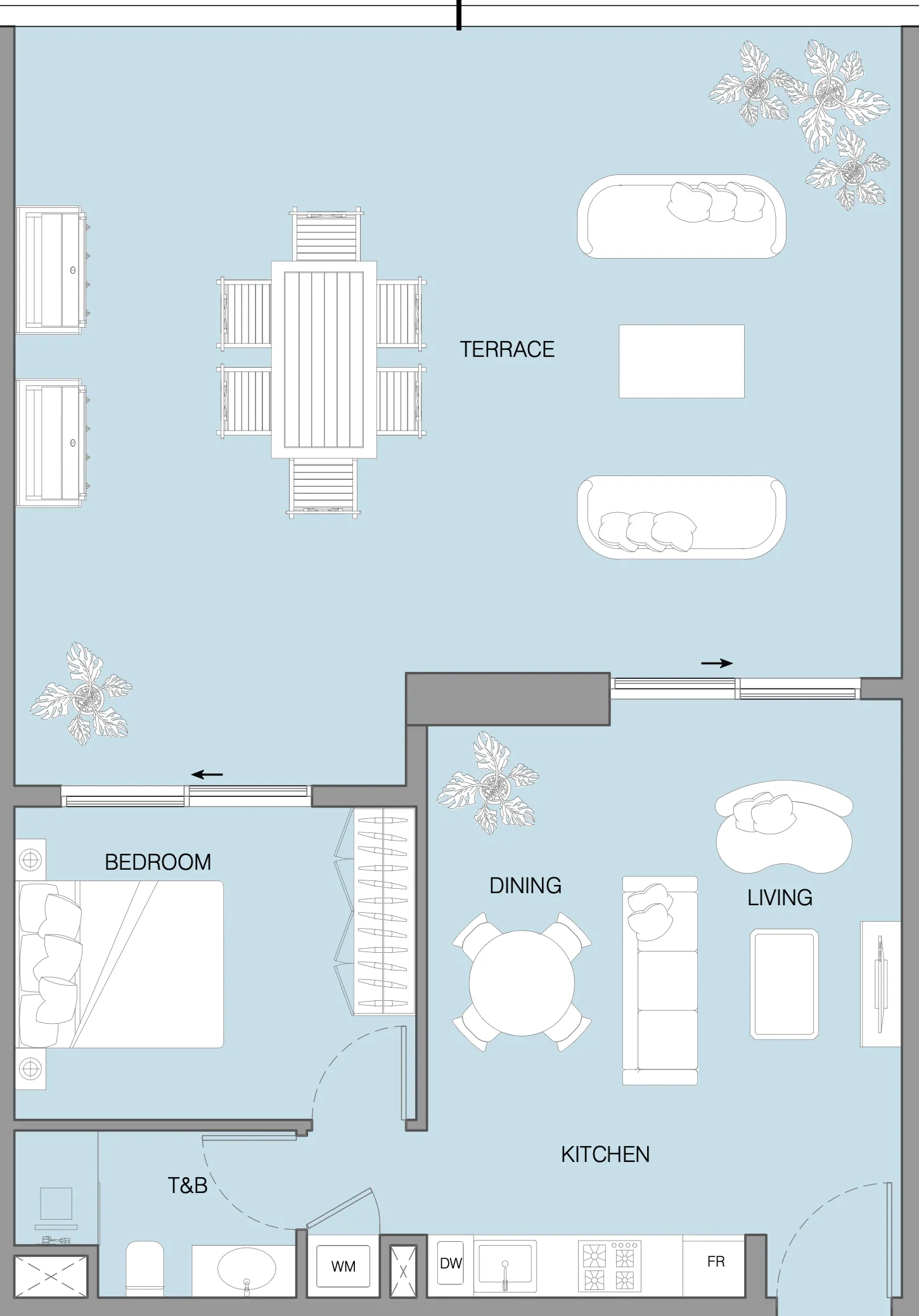 LUM1NAR 1 bed floor plan, 1,152 sqft