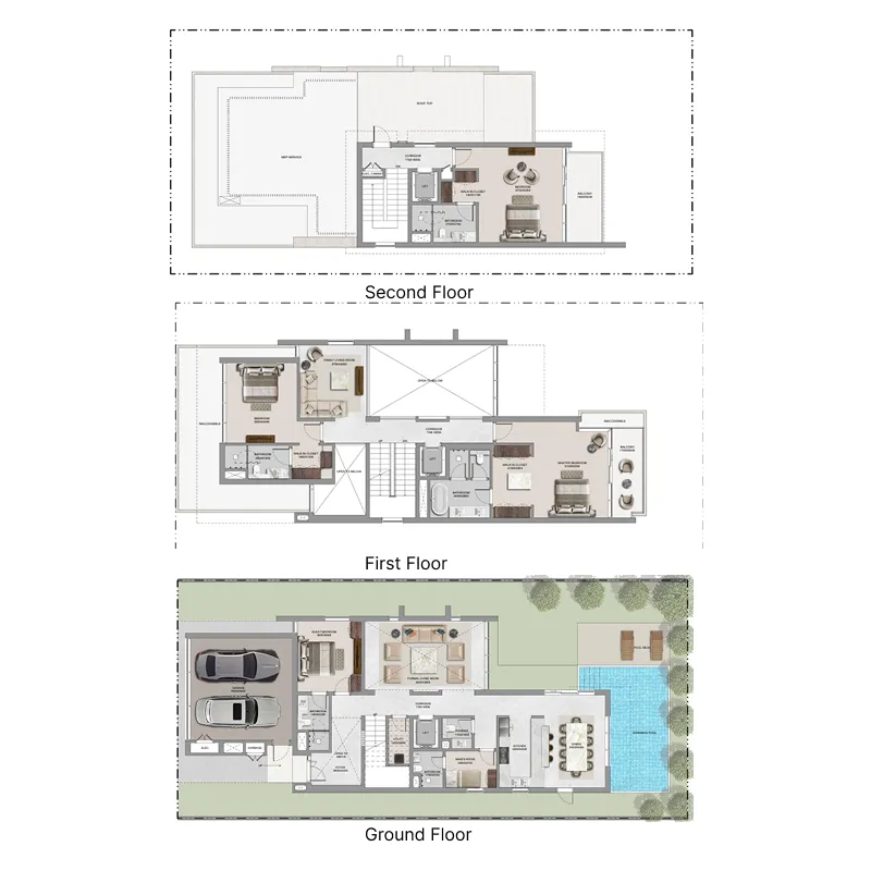 The Orchard at Sobha City 4 bed floor plan, 4,507 – 4,516 sqft