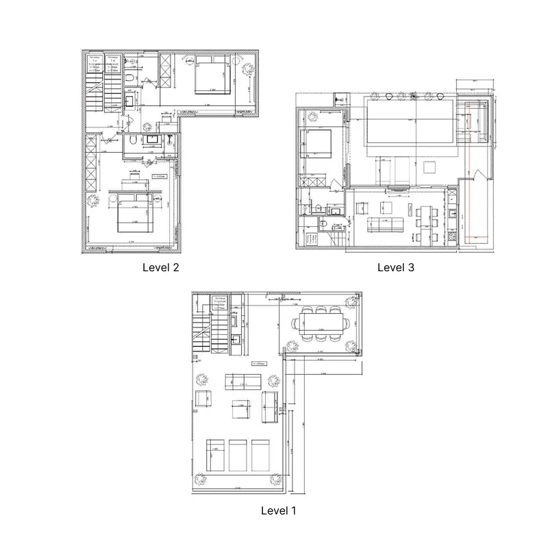 Pandawa Residence 3 bed floor plan, 2,518 sqft