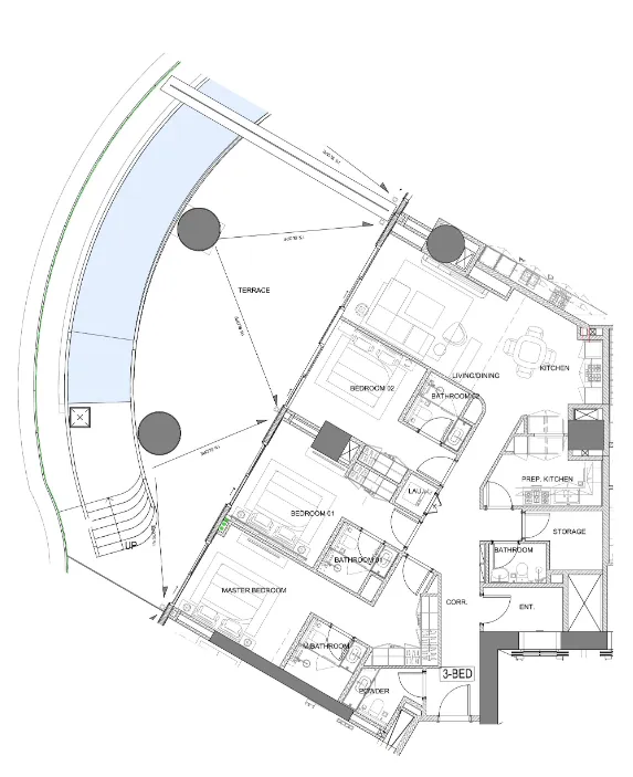 Damac Casa 3 bed floor plan, 2,974 sqft