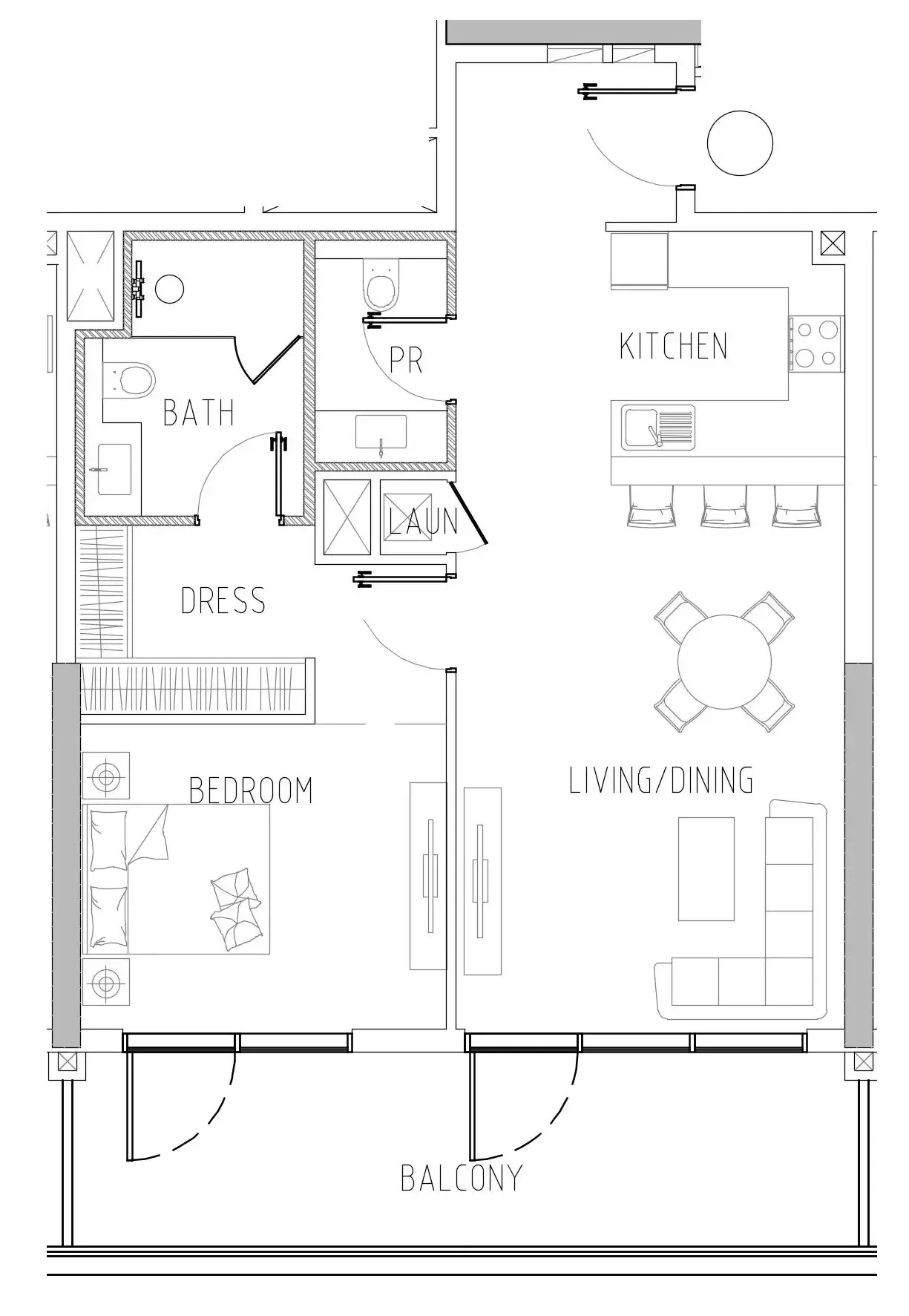 Damac Riverside Views 1 bed floor plan, 1,039 sqft