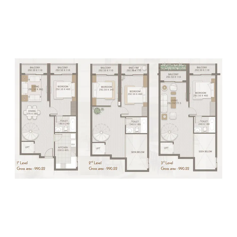 Platinum Heights 4 bed floor plan, 2,971 sqft