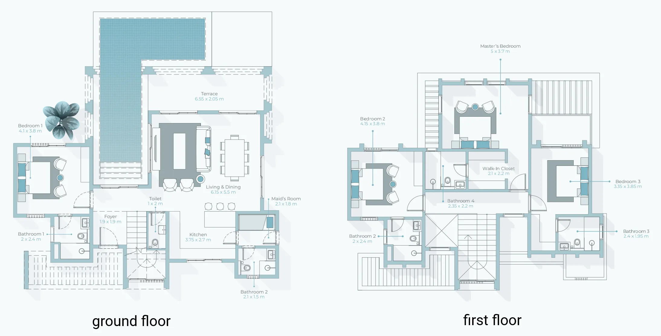 Hawana Salalah - Amazi 4 bed floor plan, 2,616 – 2,690 sqft