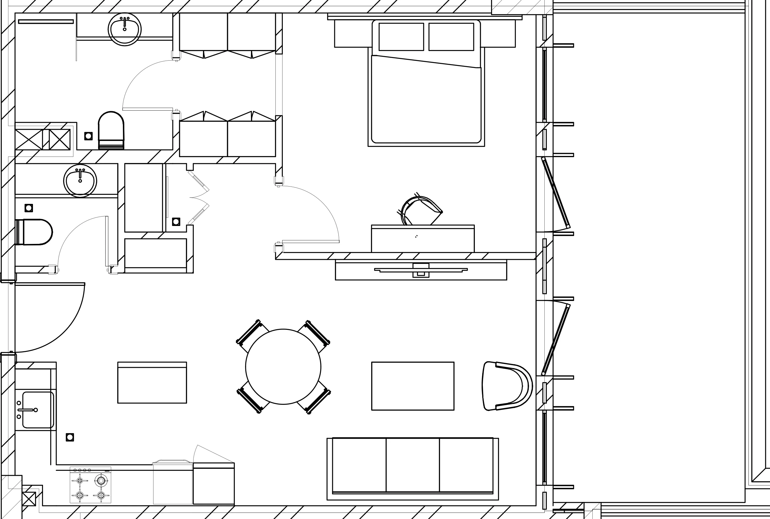Berkeley Square 1 bed floor plan, 857 sqft