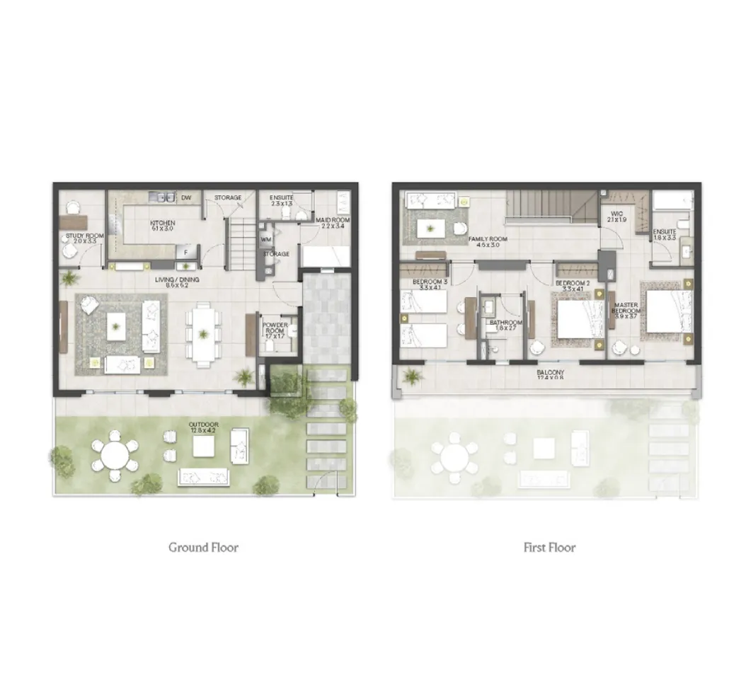 Bloom Living - Alhambra 3 bed floor plan, 2,803 – 2,896 sqft