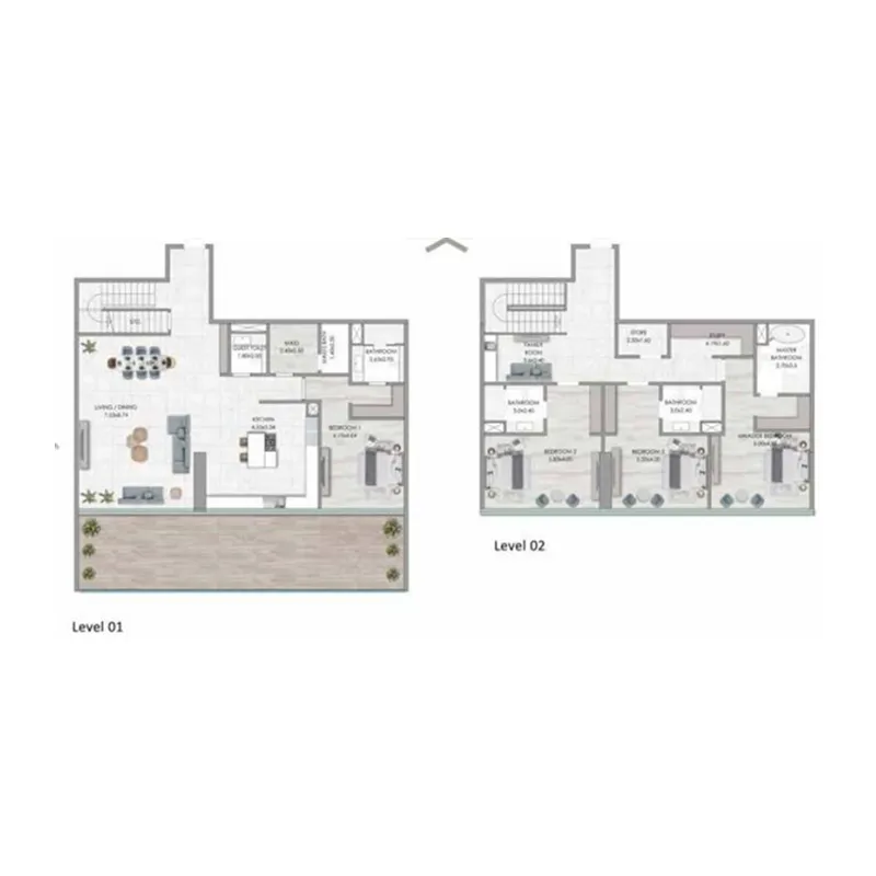 Habtoor Grand Residences 4 bed floor plan, 4,592 sqft