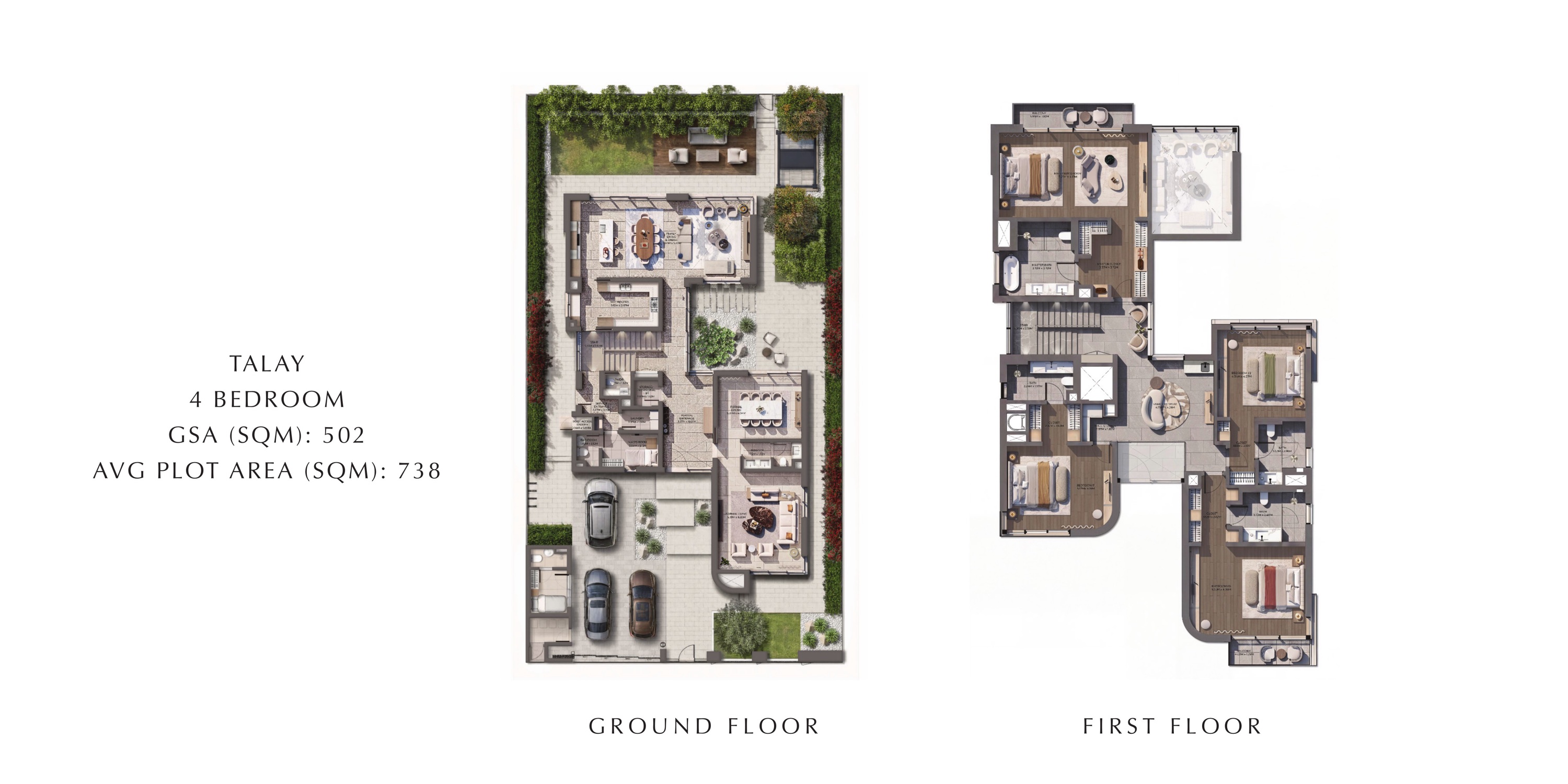 Talay & Talay Beach at Marsa Al Saadiyat 4 bed floor plan — Talay, 5,403 sqft