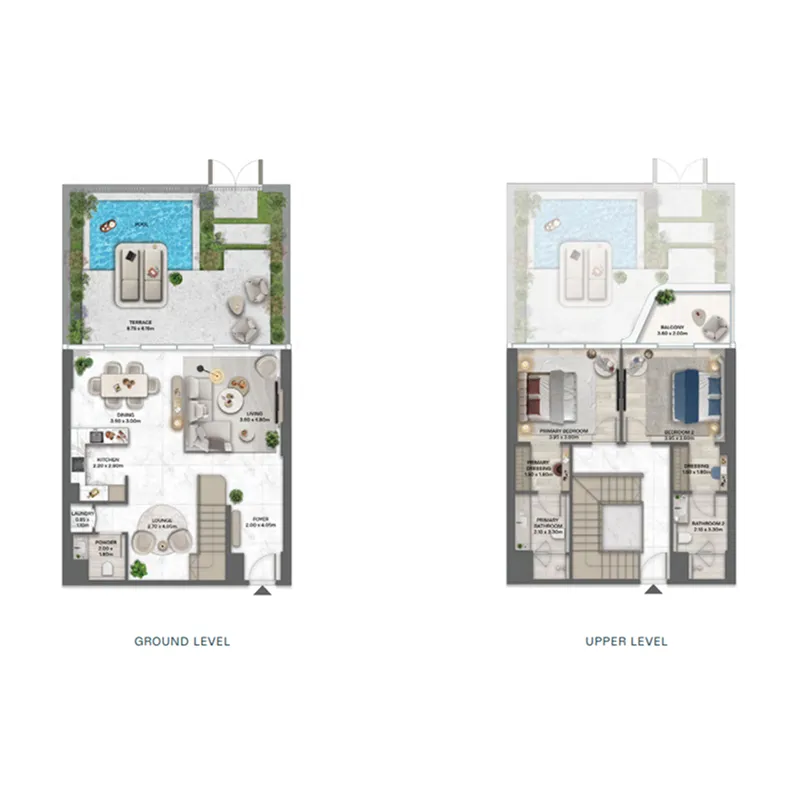 Passo by Beyond 2 bed floor plan, 2,218 sqft