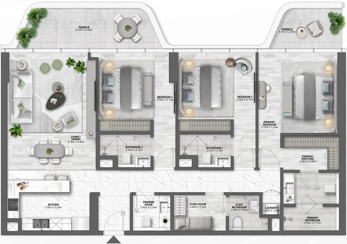 Passo by Beyond 3 bed floor plan, 1,854 sqft
