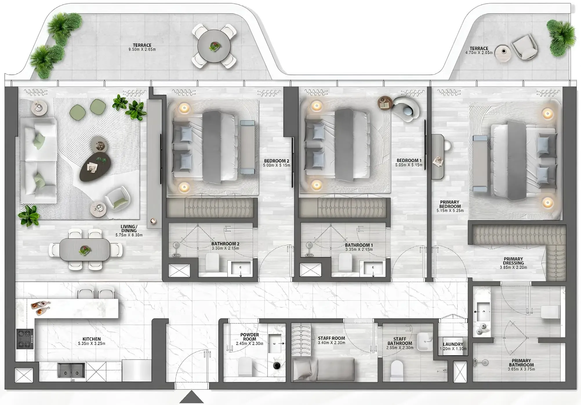 Passo by Beyond 3 bed floor plan, 1,871 sqft