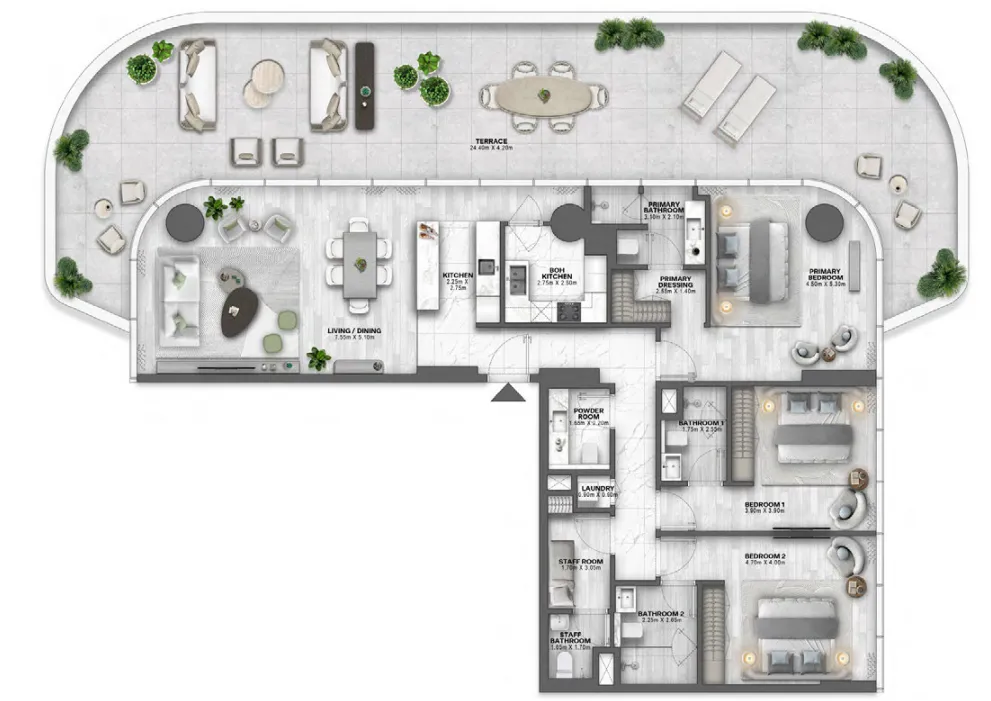 Passo by Beyond 3 bed floor plan, 3,156 sqft