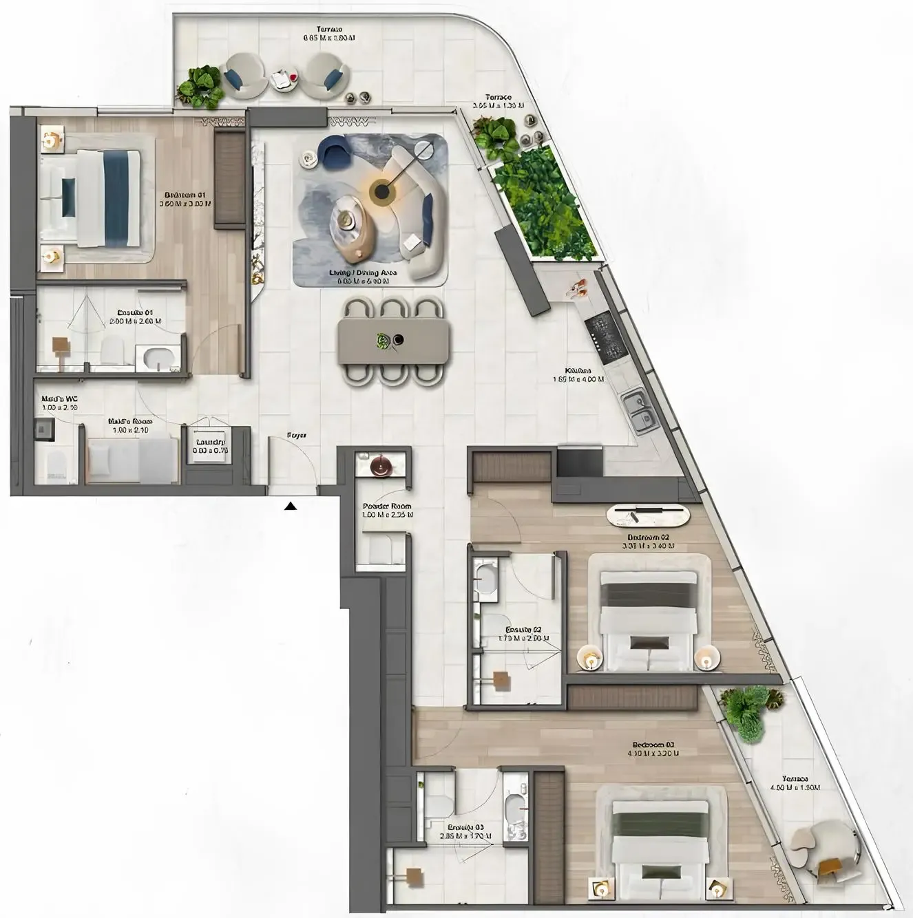 Soulever by Beyond 3 bed floor plan, 1,819 sqft